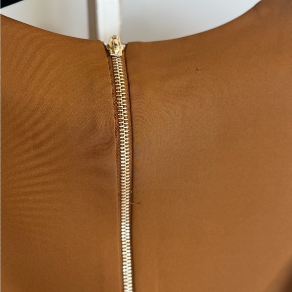 Alexia Admor Medium Freya‎ Sheath Dress Brown Tan Cocktail Midi Dress - Picture 12 of 13